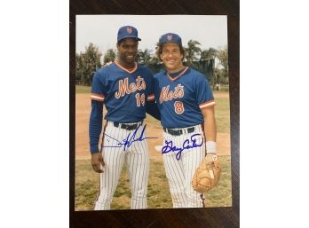 Dwight Gooden  & Gary Carter Signed Photo - New York Mets