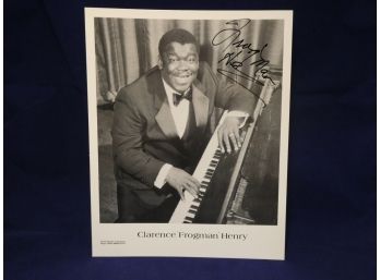 Clarence Frogman Henry Signed Photo - Musician