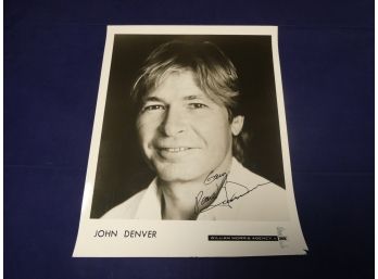 John Denver Signed B/W Photo