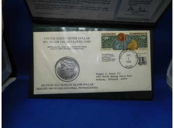 1889 US Silver Morgan Dollar Postal Commemorative Society