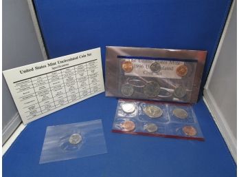 1996 P & D Uncirculated Set With W Mint Dime