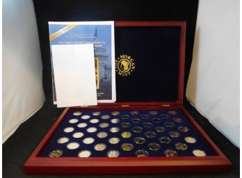 Set Of 50 US Gold Plated State Quarters