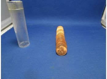 Uncirculated Roll Of 1954 S San Fransisco Lincoln Wheat Penny Pennies 50 Coins