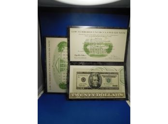 1996 US $20 Small Size Federal Reserve Note ''Low Serial Number''