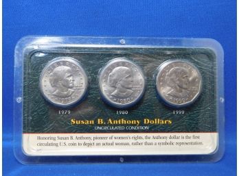 1979 1980 1999 US Susan B. Anthony Uncirculated Dollars