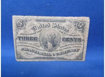 1863 Fractional Currency 3 Cent Note