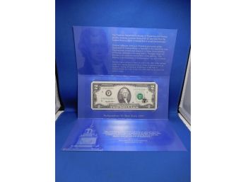 1995 US $2 Small Size Federal Reserve Star Note