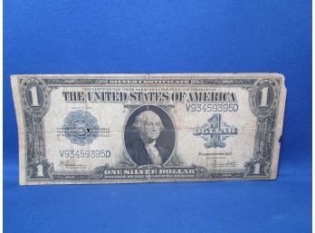 1923 Large Size Horse Blanket Silver Certificate $1 One Dollar Bill