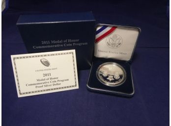 2011 Medal Of Honor Proof Silver Dollar Commemorative Coin