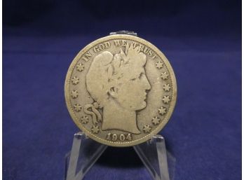 1904 O New Orleans Barber Silver Half Dollar