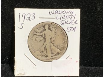 1923 S San Francisco Walking Liberty Silver Half Dollar