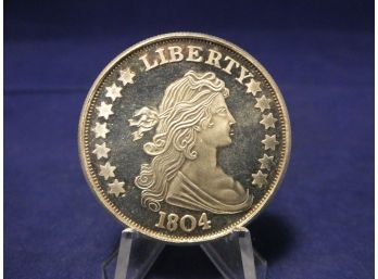 Vintage 1804 Draped Bust Dollar Replica 1 Oz .999 Fine Silver Round