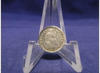 1853 Silver Seated Liberty Dime