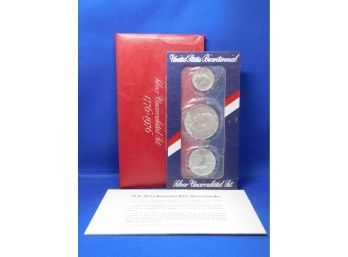 1976 US Silver 3 Coin Uncirculated Bicentennial Set