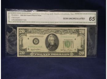 1950 US $20 Small Size Federal Reserve Note