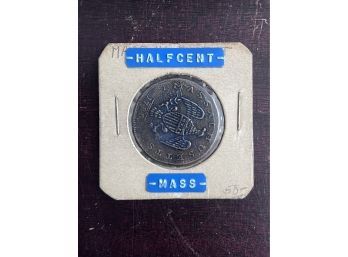 1788 Massachusetts Half Cent Token - Old Replica Coin