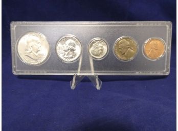1955 US Silver 5 Coin Proof Set In Plastic Holder