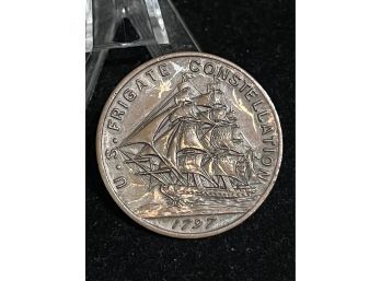 US Frigate Constellation Token - First Ship Of The US Navy - Token Made From Ship