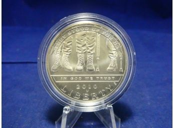 2010 West Point Disabled Veterans Uncirculated Silver Dollar Commemorative Coin