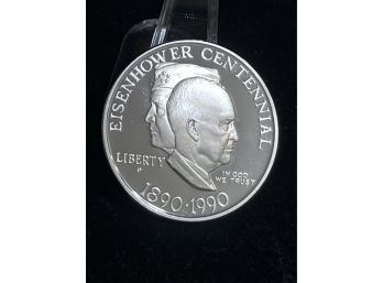 1990 Eisenhower Silver Commemorative Dollar