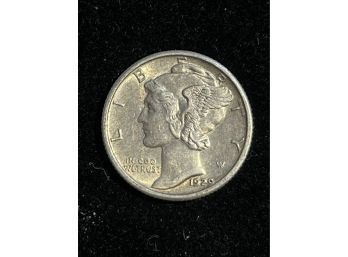 1929 Mercury Silver Dime - Almost Uncirculated
