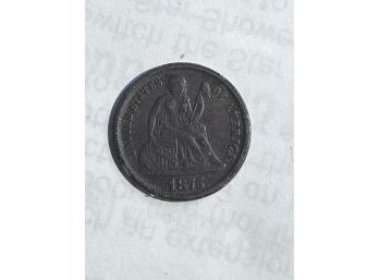 1875 Carson City CC Seated Liberty Silver Dime