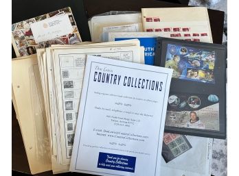 Box Lot Of 2 US Singles Albums & A Mix Of Worldwide Stamps