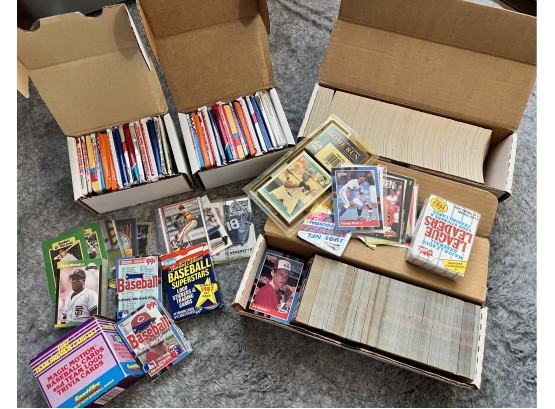 Large Lot Of 29 Unopened Packs Of Baseball Cards And Other Items