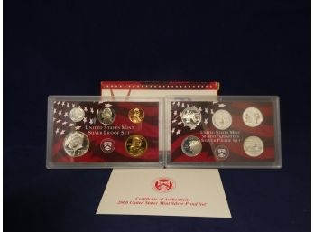 2000 United States Silver Proof Set 10 Coins