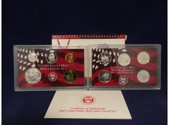 2002 United States Silver Proof Set 10 Coins