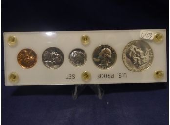 1957 5 Coin Proof Set With Franklin Half Dollar