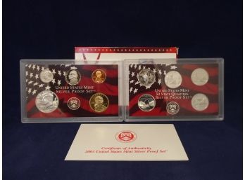 2003 United States Silver Proof Set 10 Coins