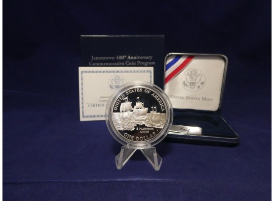 2007 Jamestown 400th  Anniversary Proof Commemorative Silver Dollar