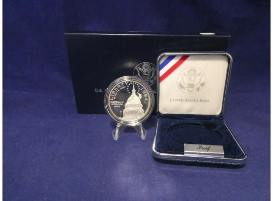 1994 US Capitol Commemorative Proof Silver Dollar US Mint