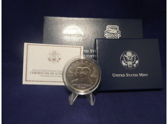 2003 First Flight Centennial Uncirculated Silver Dollar