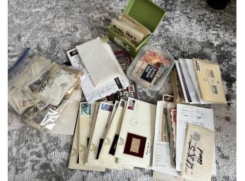 Box Lot Of US & Worldwide Stamps