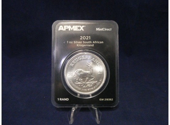 2021 South Africa 1 Oz .999 Silver Kugerrand Coin