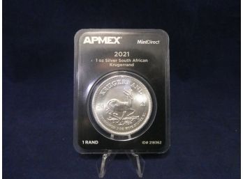2021 South Africa 1 Oz .999 Silver Kugerrand Coin