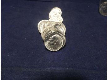 $10 Face Roll Of 50  Uncirculated 1956 Silver Rooosevelt Dimes