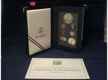 1994 Prestige Proof Set With World Cup Commemorative Proof Silver Dollar