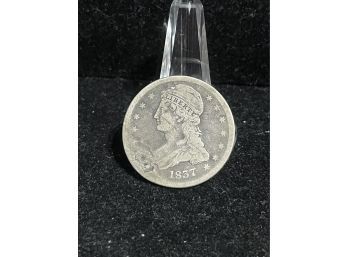 1837 Capped Bust Silver Half Dollar  - Reeded Edge