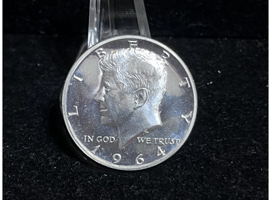 1964 Proof Kennedy Silver Half Dollar - Accented Hair Variety