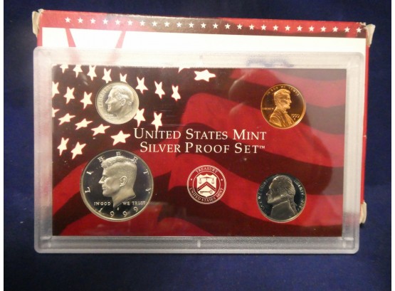 1999 United States Silver Proof Set 9 Coins