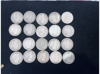 $10 Roll Of 20  Barber Silver Halfs Mixed Dates