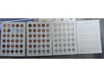 Lincoln Cent Books 1941 To 1959 - Many Uncirculated Coins 53 Coins