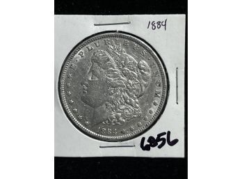 1884 Morgan Silver Dollar Almost Uncirculated