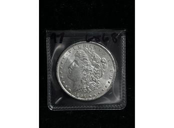 1897  Morgan Silver Dollar  - Almost Uncirculated