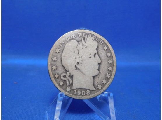 1908 D Denver Barber Silver Half Dollar