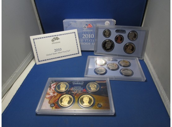 2010 United States Proof Set With Presidential Dollars & State Quarters