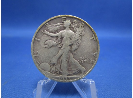 1933 S San Fransisco Walking Liberty Silver Half Dollar VF